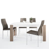 Dining set package Toronto 160 cm Dining Table + 4 Milan High Back Chair Dark Brown.