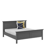 Paris King Bed (160 x 200) in Matt Grey