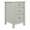 Florence 3 drawer bedside in Soft Grey