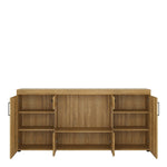 Cortina 4 door wide glazed sideboard in Grandson Oak  Cortina 4 door wide glazed sideboard in Grandson Oak