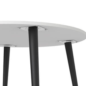 Oslo Dining Table - Small (100cm) in White and Black Matt