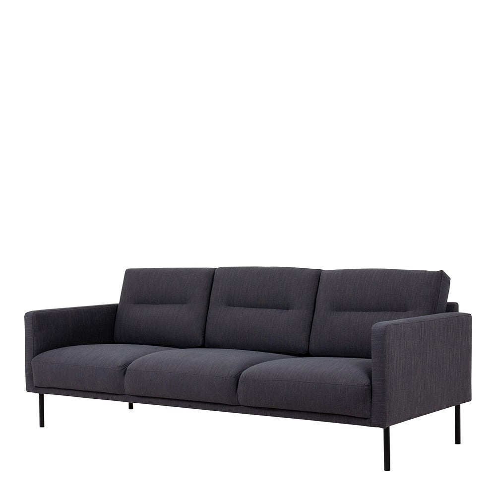 Larvik 3 Seater Sofa - Antracit, Black Legs