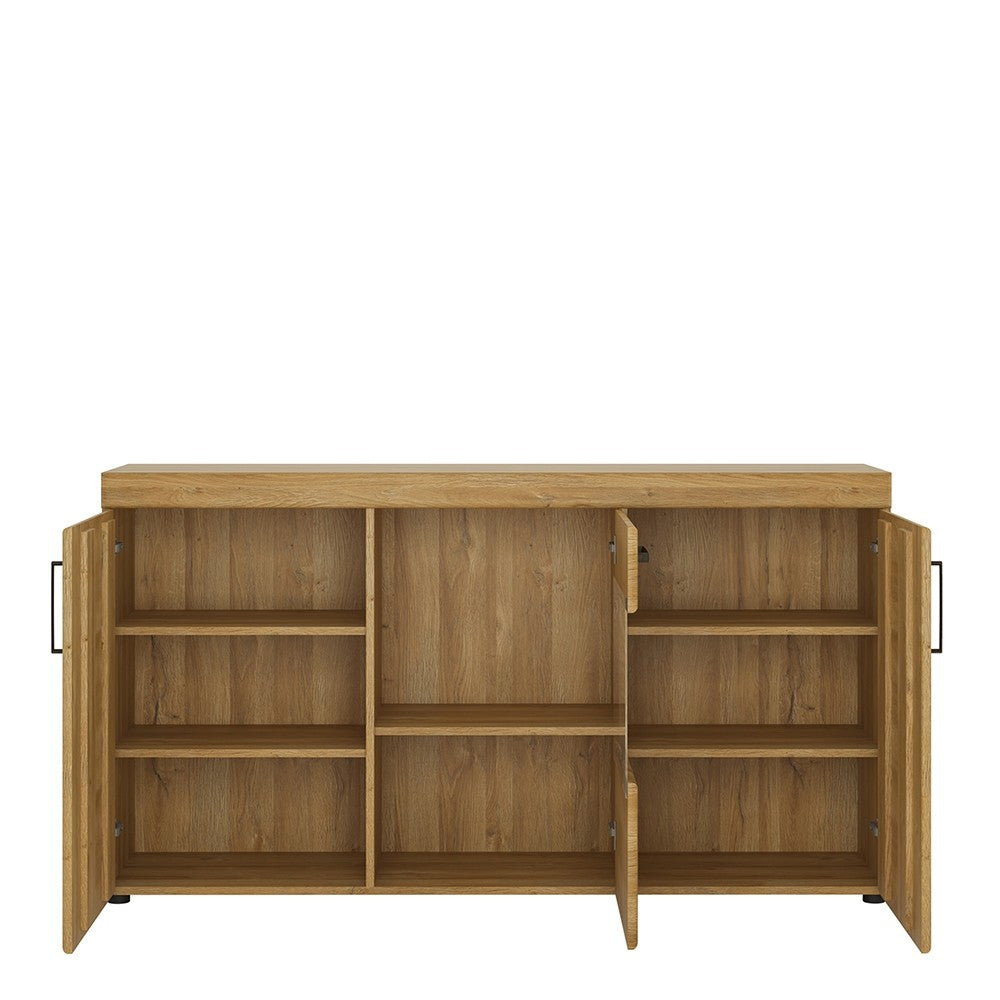 Cortina 3 door glazed sideboard in Grandson Oak