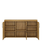 Cortina 3 door glazed sideboard in Grandson Oak