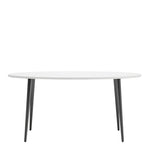 Oslo Dining Table - Large (160cm) in White and Black Matt