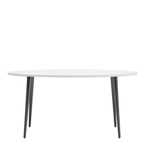 Oslo Dining Table - Large (160cm) in White and Black Matt