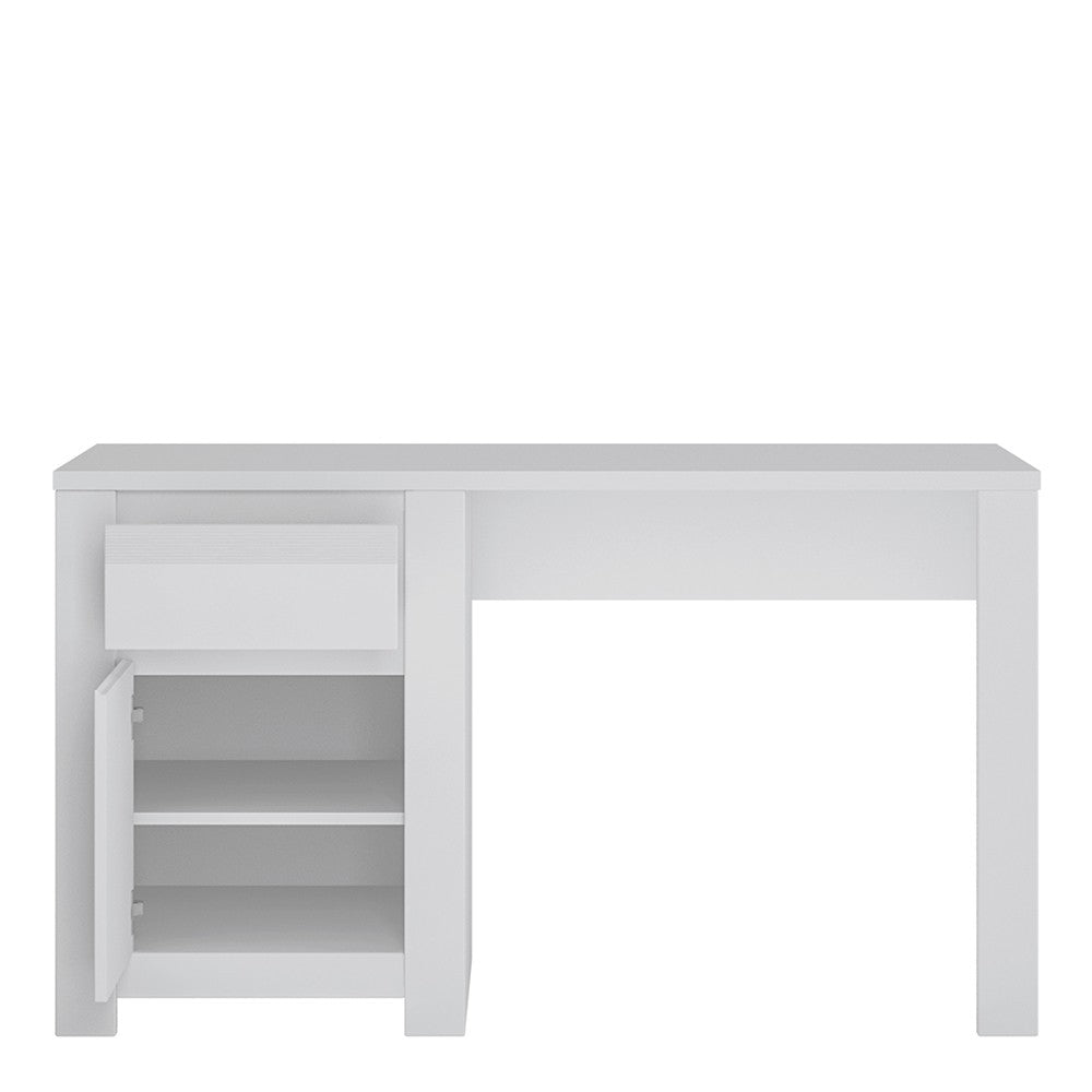 Novi 1 Door 1 Drawer Desk in Alpine White