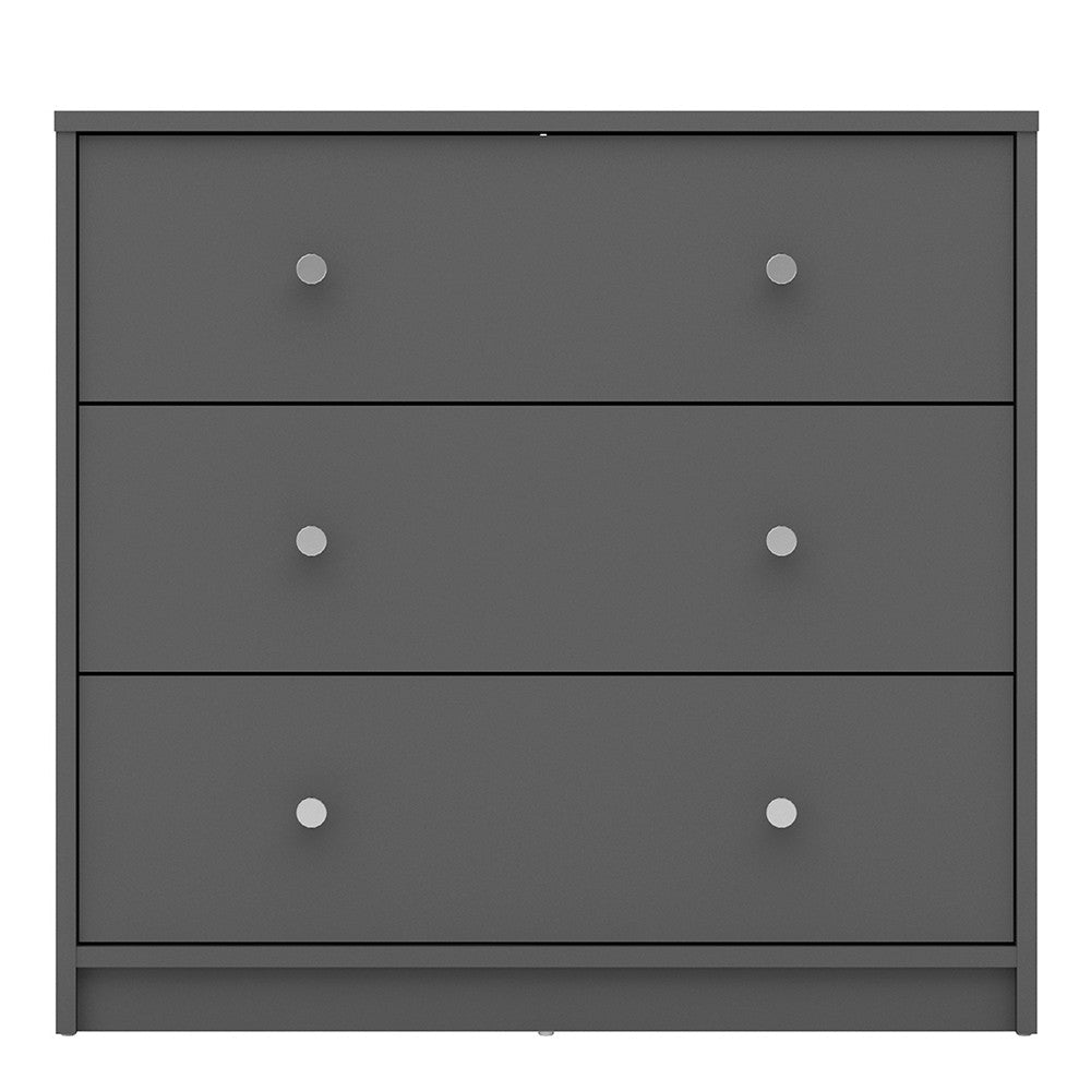 May Chest of 3 Drawers in Grey