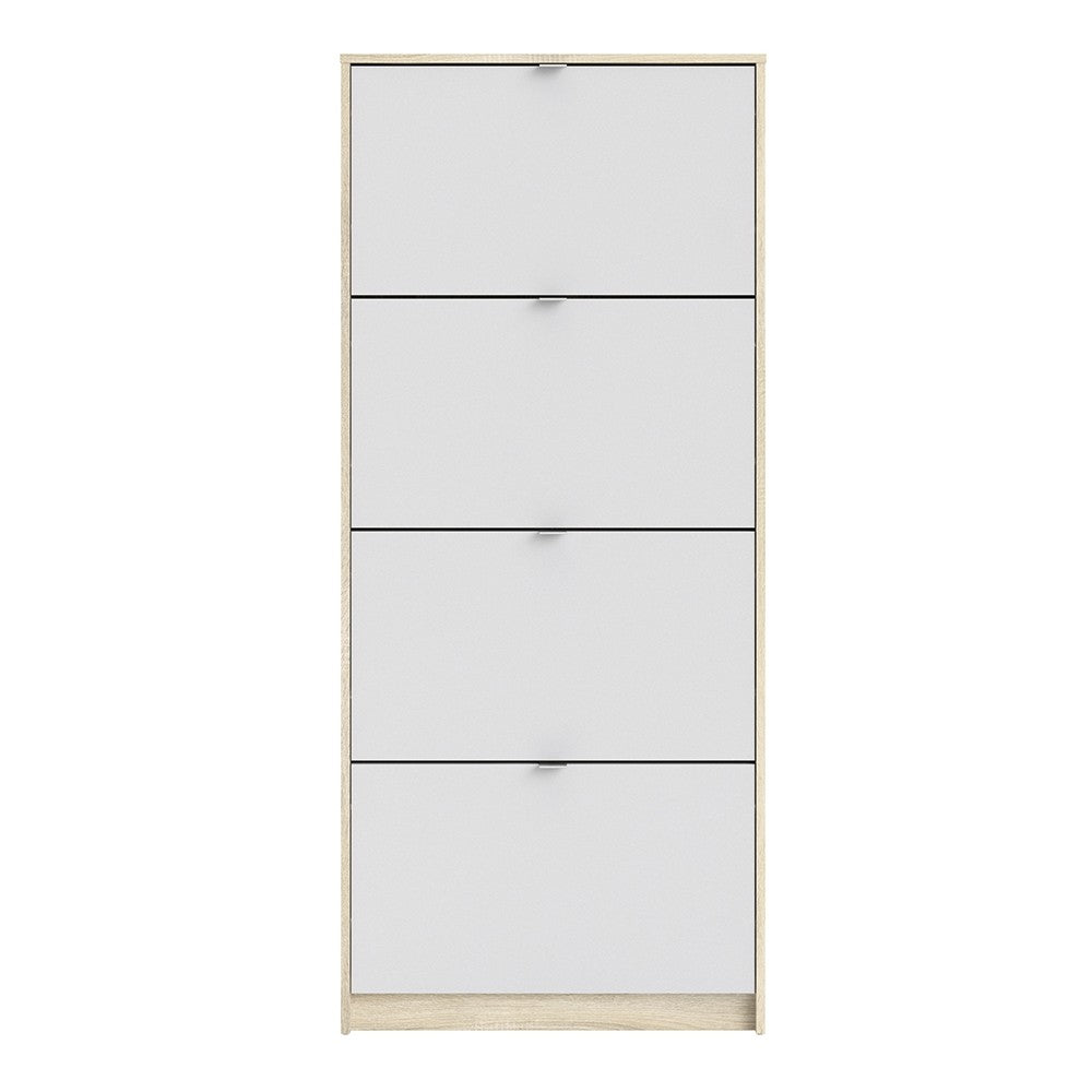 Shoes Shoe cabinet w. 4 tilting doors and 1 layer