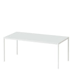 Family Dining Table 140cm White Table Top with White Legs