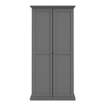 Paris Wardrobe with 2 Doors in Matt Grey