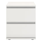 Nova Bedside 2 Drawer in White