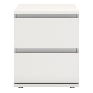 Nova Bedside 2 Drawer in White