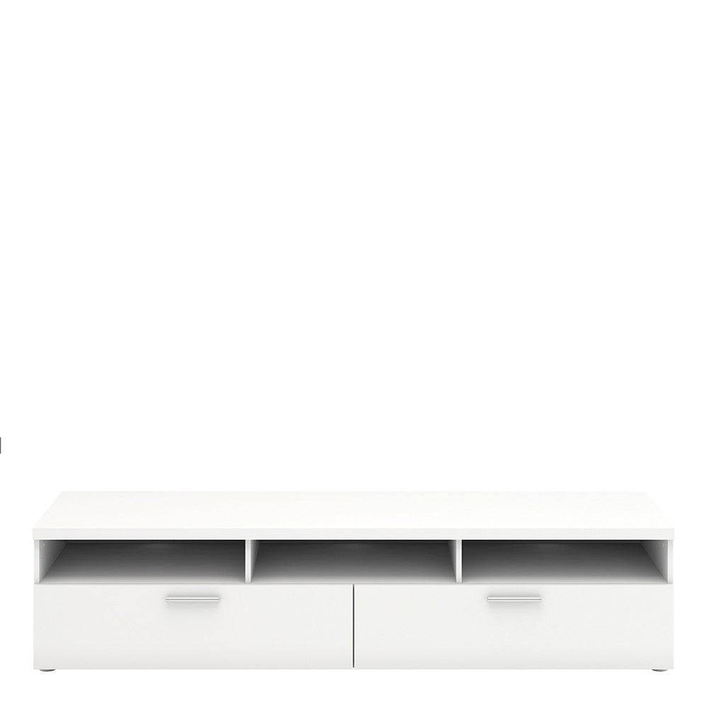 Napoli TV Unit 2 Drawers 3 Shelves in White
