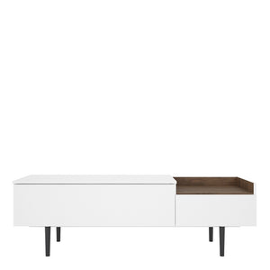 *Unit Sideboard 2 Drawers in White and Walnut