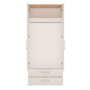 4KIDS 2 door 2 drawer wardrobe with opalino handles