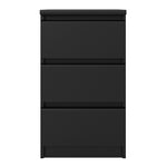 Naia Bedside - 3 Drawers in Black Matt