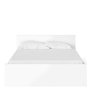 Naia Euro King Bed (160 x 200) in White High Gloss