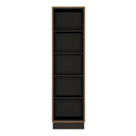 Brolo Tall Bookcase With the walnut and dark panel finish