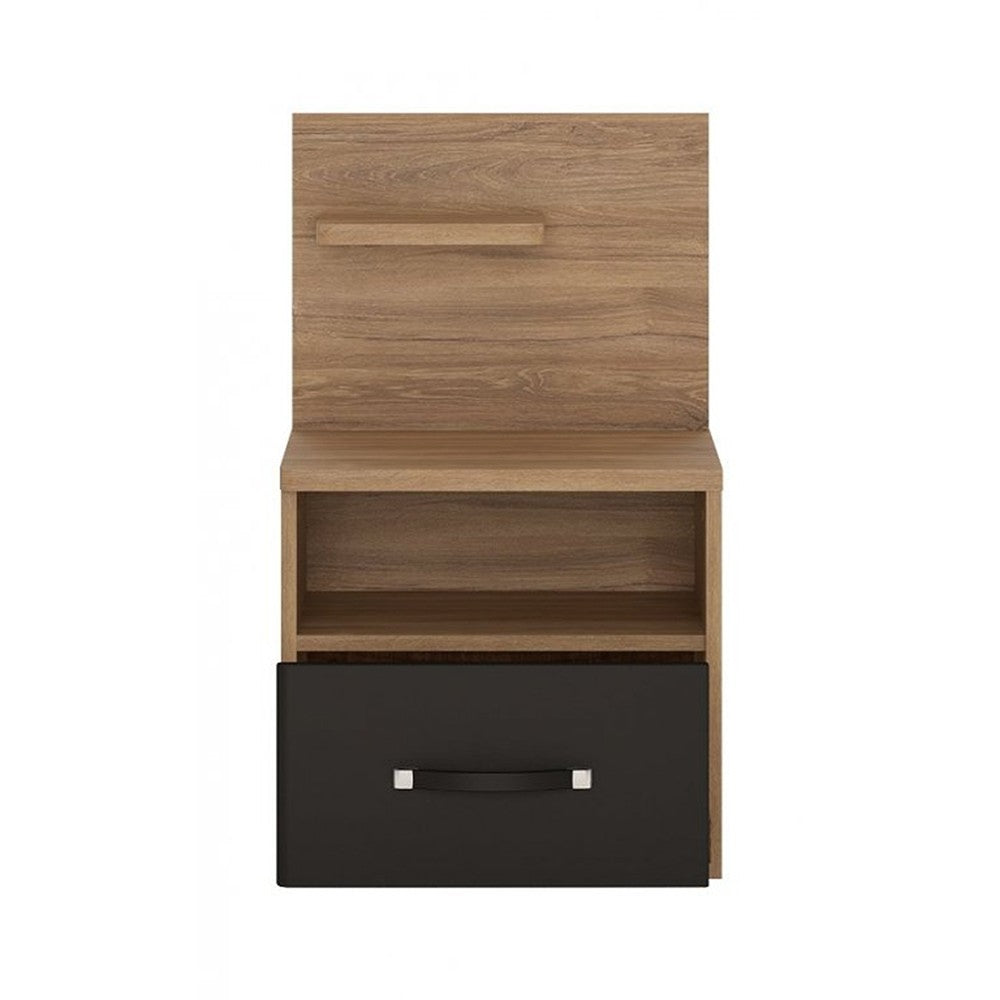 Monaco 1 drawer bedside with open shelf (LH)