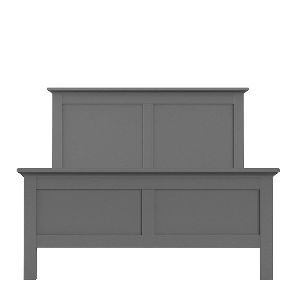 Paris Double Bed 4ft6 (140 x 190) in Matt Grey