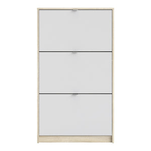 Shoes Shoe cabinet w. 3 tilting doors and 2 layers