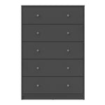 May Chest of 5 Drawers in Grey