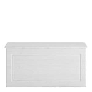 Hampshire Ottoman in white textured MDF and white melamine