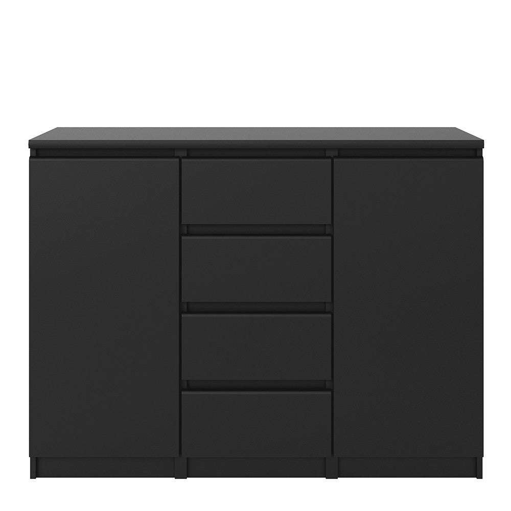 Naia Sideboard - 4 Drawers 2 Doors in Black Matt