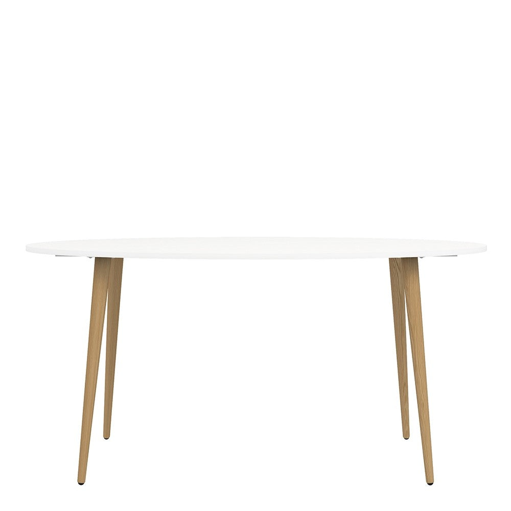 Oslo Dining Table - Large (160cm) in White and Oak