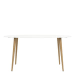 Oslo Dining Table - Large (160cm) in White and Oak