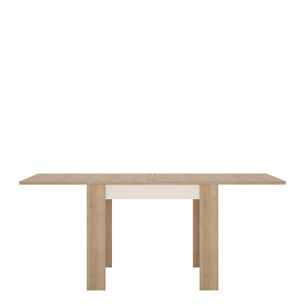 Lyon Small extending dining table 90/180cm in Riviera Oak/White High Gloss