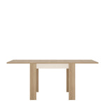 Lyon Small extending dining table 90/180cm in Riviera Oak/White High Gloss