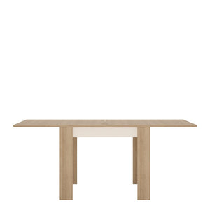 Lyon Small extending dining table 90/180cm in Riviera Oak/White High Gloss