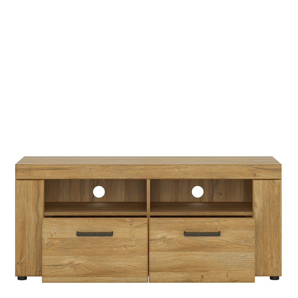 Cortina 2 drawer TV cabinet in Grandson Oak