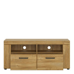 Cortina 2 drawer TV cabinet in Grandson Oak