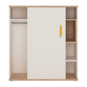 4KIDS Low cabinet with shelves (sliding door) with orange handles