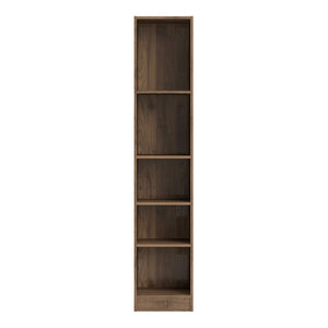 Basic Tall Narrow Bookcase (4 Shelves) in Walnut