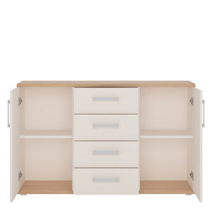 4KIDS 2 door 4 drawer sideboard with opalino handles  4KIDS 2 door 4 drawer sideboard with opalino handles