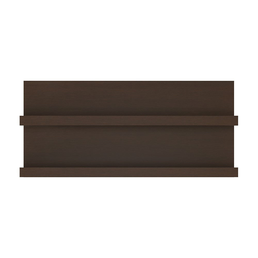 *Pello 136 cm Wide Wall Shelf in Dark Mahogany