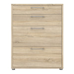 Prima Bookcase 2 Shelves with 2 Drawers + 2 File Drawers in Oak