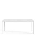 Family Dining Table 180cm White Table Top with White Legs