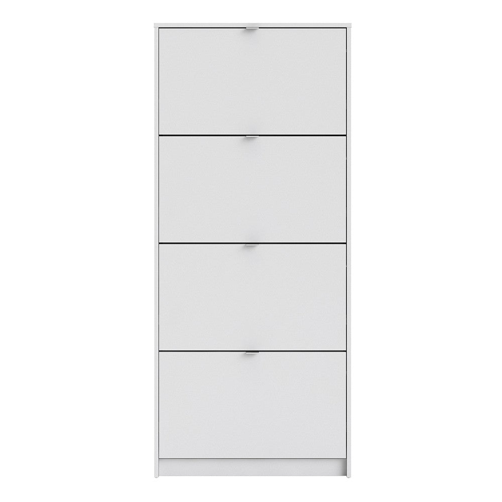 Shoes Shoe cabinet w. 4 tilting doors and 2 layers