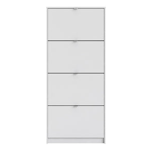 Shoes Shoe cabinet w. 4 tilting doors and 2 layers