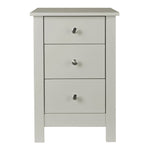 Florence 3 drawer bedside in Soft Grey