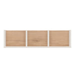 4KIDS 70 cm sectioned wall shelf in light oak and white high gloss