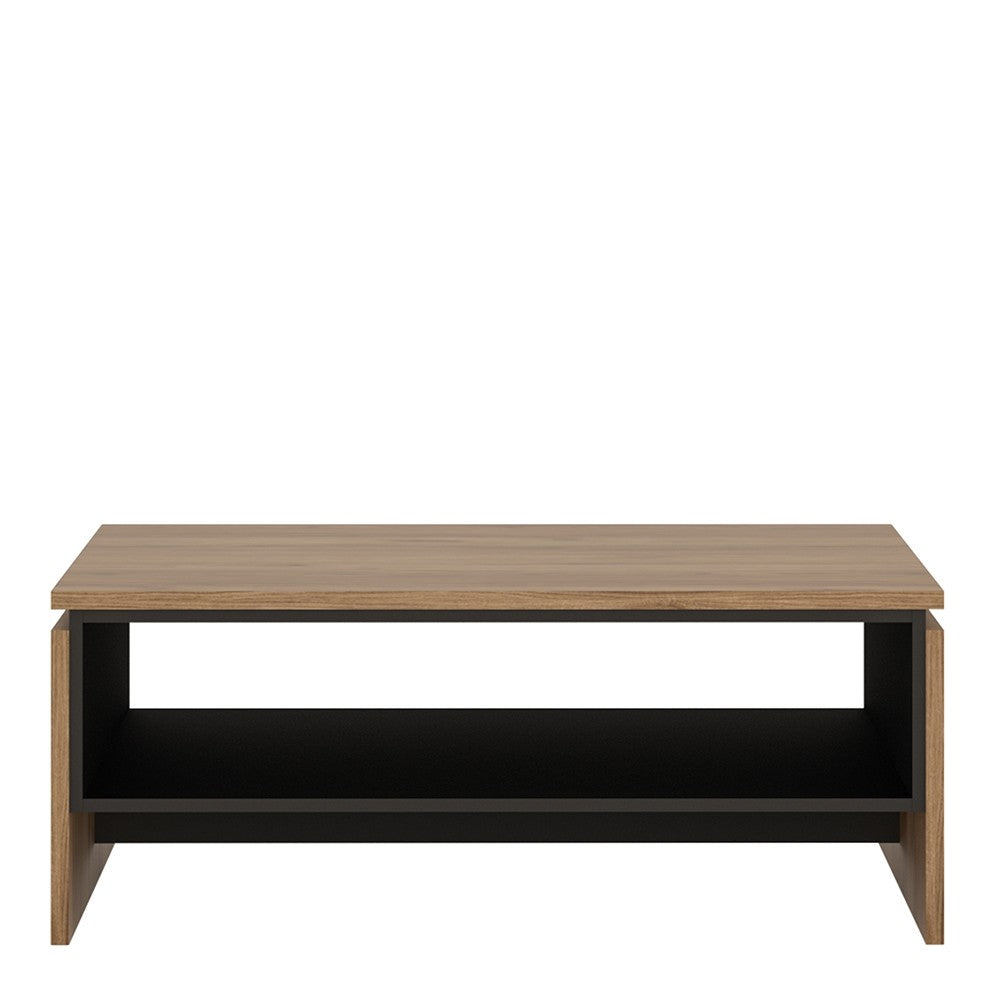 Brolo Coffee Table With the walnut and dark panel finish