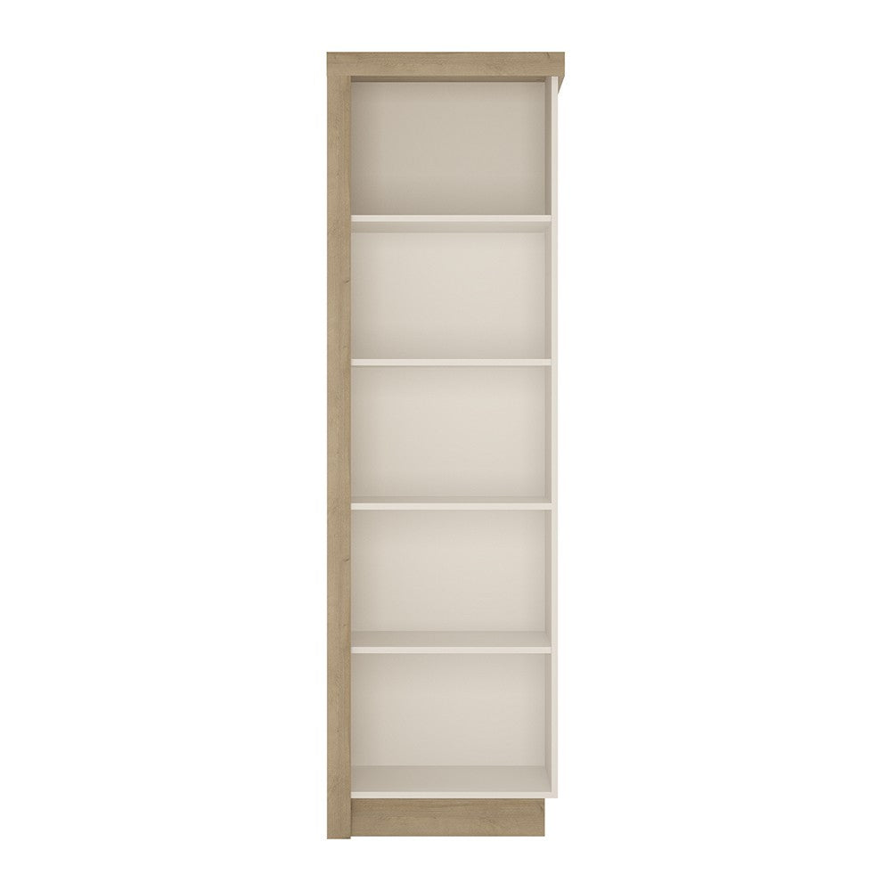 Lyon Bookcase (RH) in Riviera Oak/White High Gloss