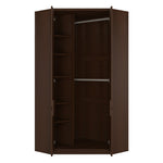 Pello Corner Wardrobe in Dark Mahogany