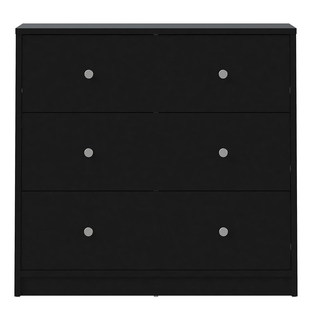 May Chest of 3 Drawers in Black